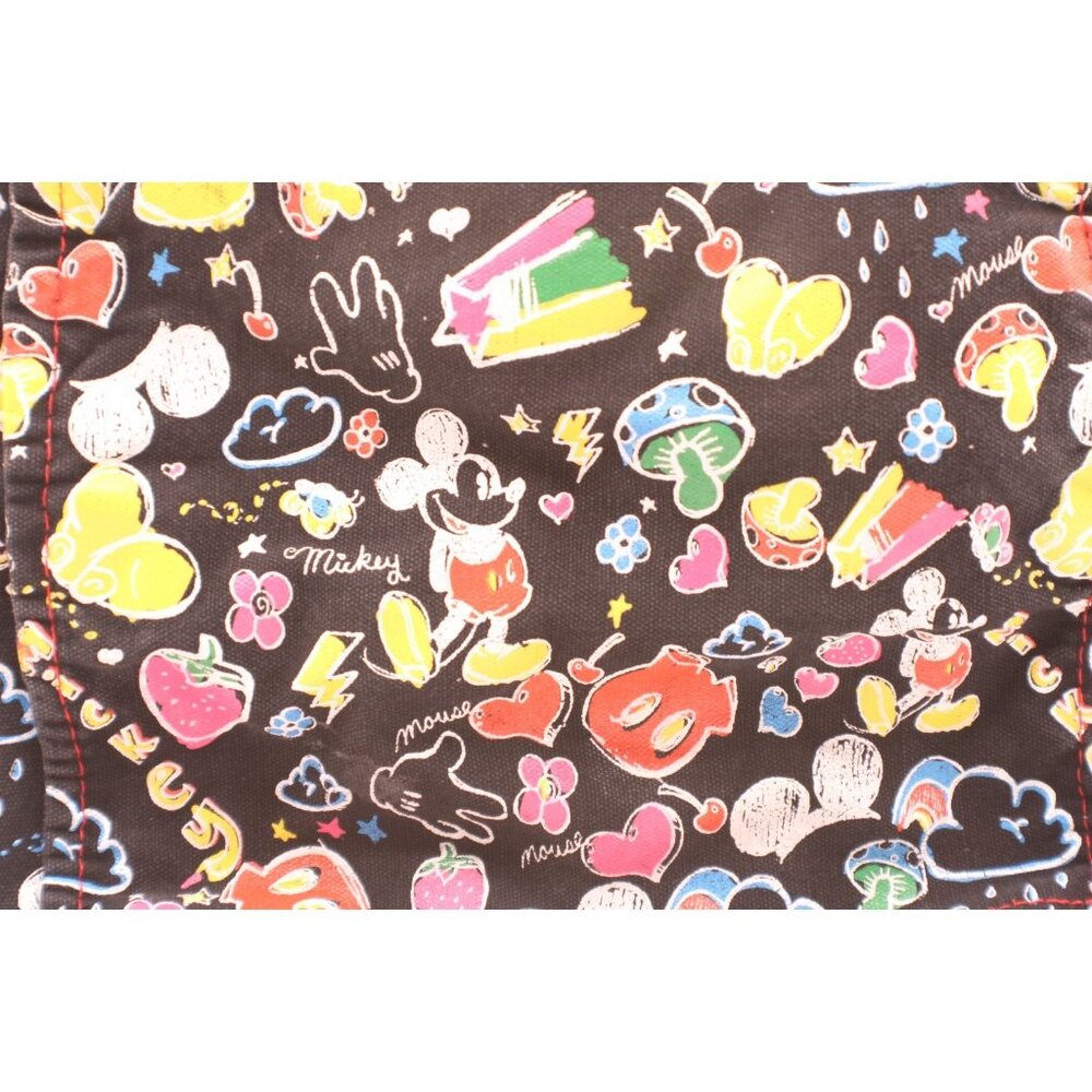 Disneyland Resort Mickey Mouse All Over Print Tote Bag 100% Cotton Book Bag Vtg - Picture 6 of 16